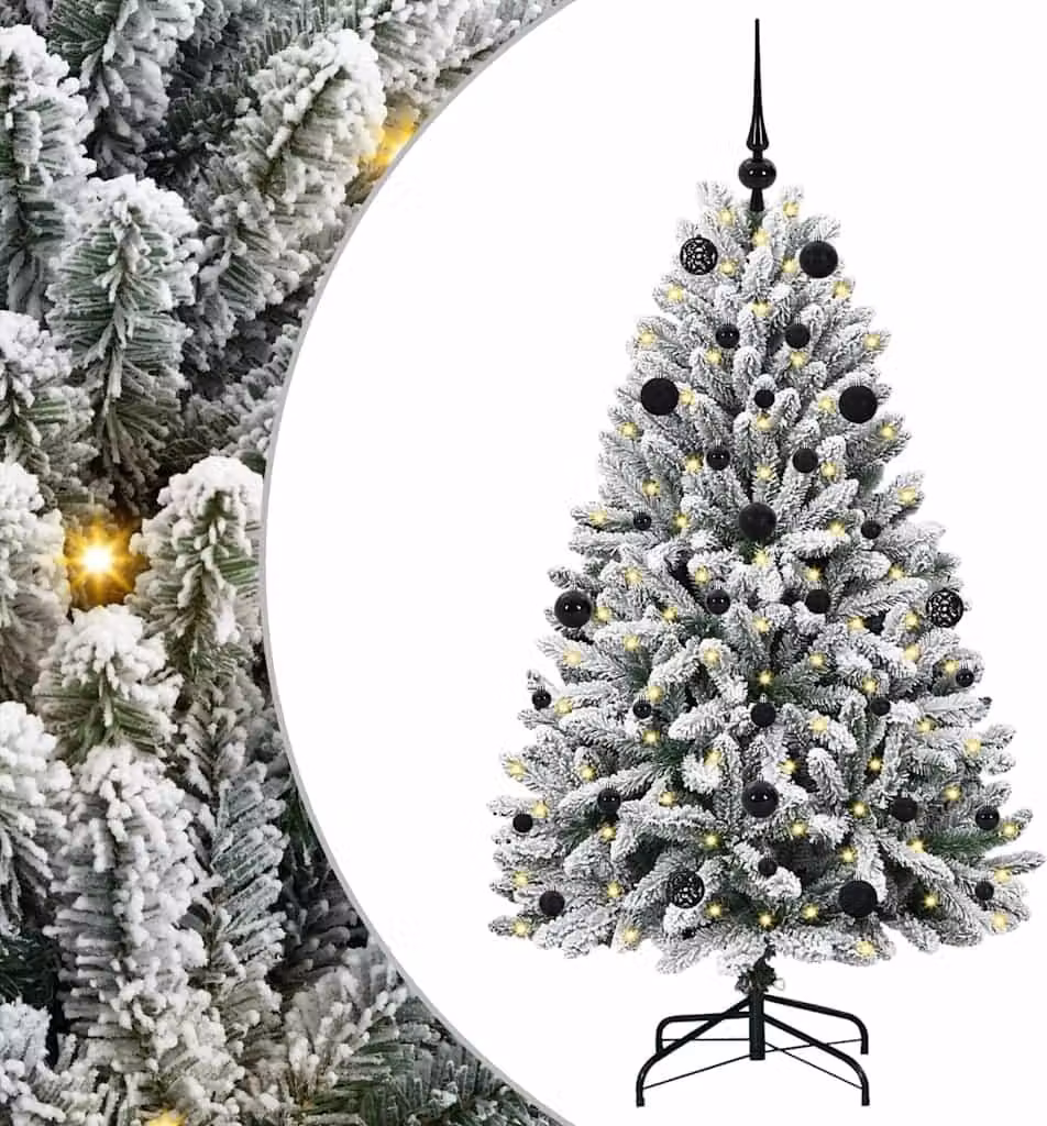 Albero di Natale artificiale con 150 LED Verde e Bianco 150 cm