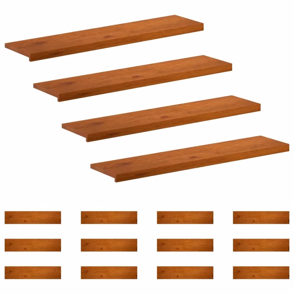 Set di 16 gradini per scale vidaXL in legno effetto quercia marrone L 120 cm x P 30 cm x H 2 cm – 2