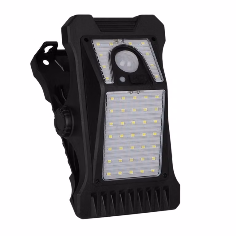 Luce LED solare con sensore di movimento, illuminazione esterna wireless IP65, 3 modalità di luce, lampada con clip per giardino e balcone - DeckClip