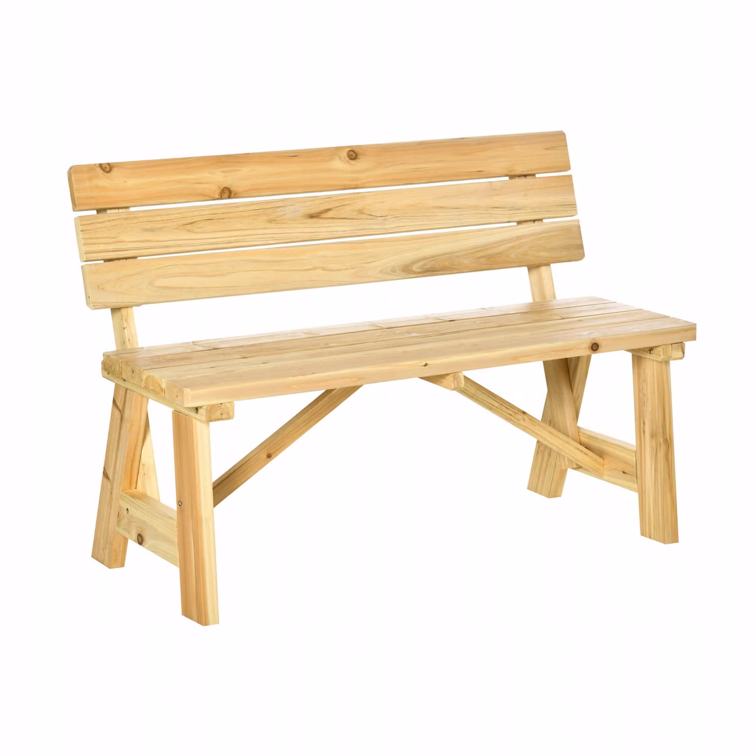 Panchina Panchina da giardino Panchina in legno Mobili da giardino Panchina da parco Resistente alle intemperie 2 posti 116x56x80