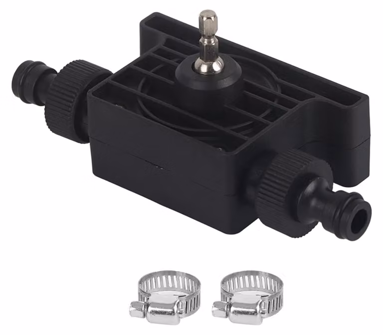 Trapano elettrico portatile, pompa compatta per acqua e olio con attacco a 2 pezzi, nero
