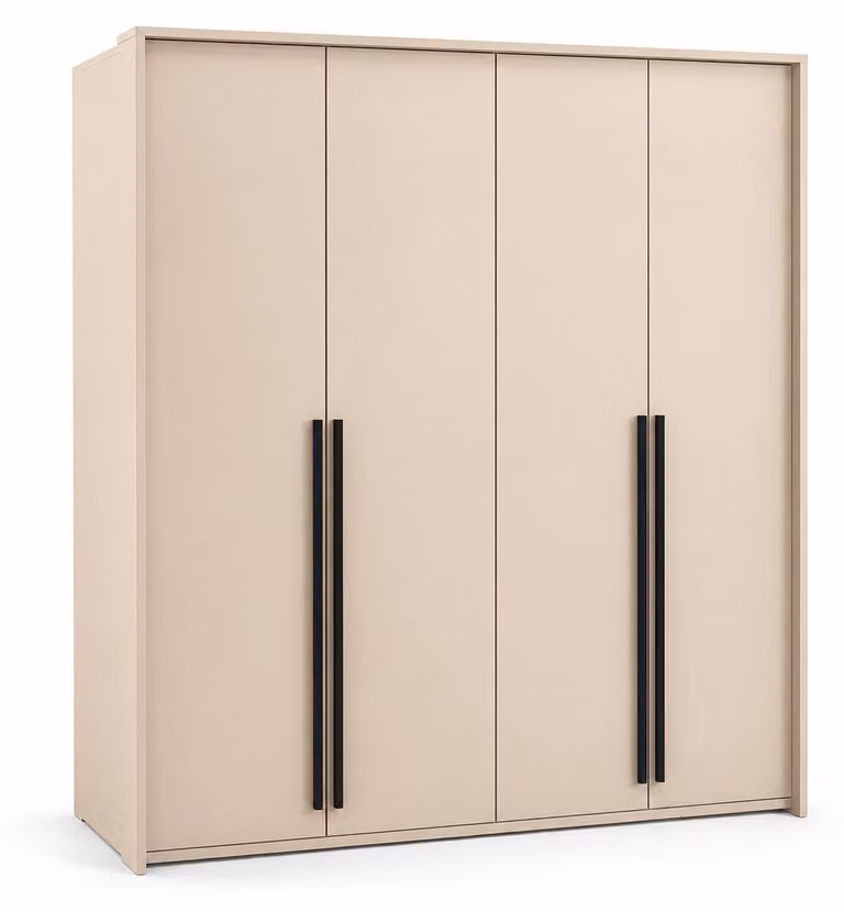 Armadio, color sabbia, dimensioni 210 x 217 cm, 2 ante da 65 cm