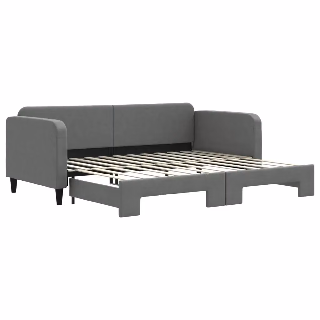 Divano Letto con Letto Estraibile vidaXL Grigio Scuro in Tessuto – 2