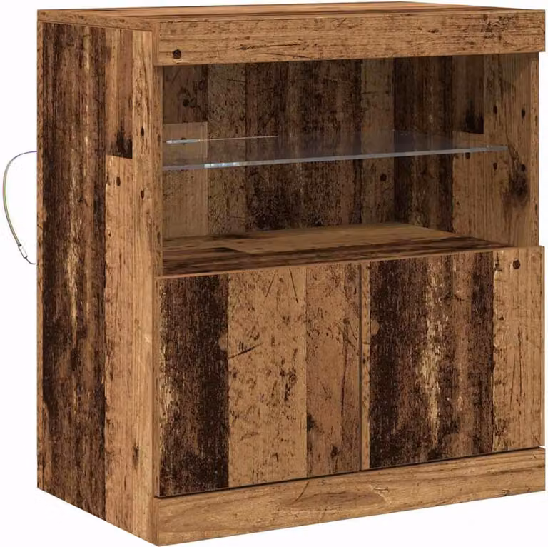 Madia LED Marrone 60,5 x 37 x 67 cm Legno multistrato