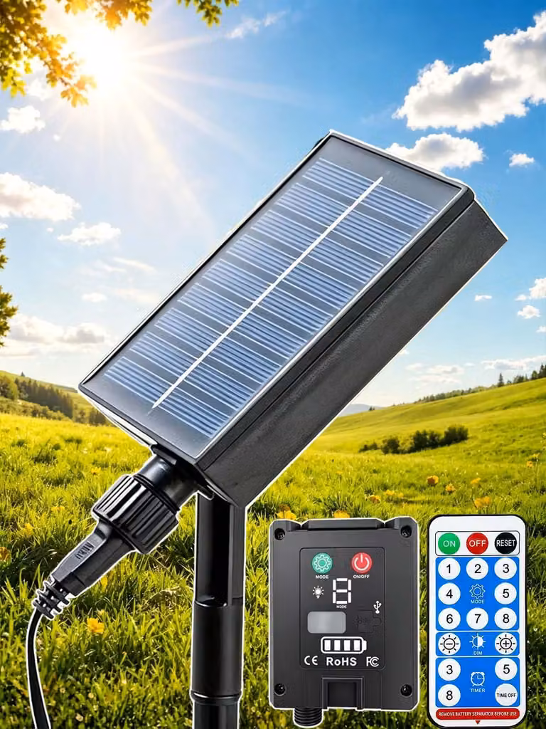 Kit di controllo solare da 1200 mAh, 3,7 V, per catene luminose a LED da 24 V