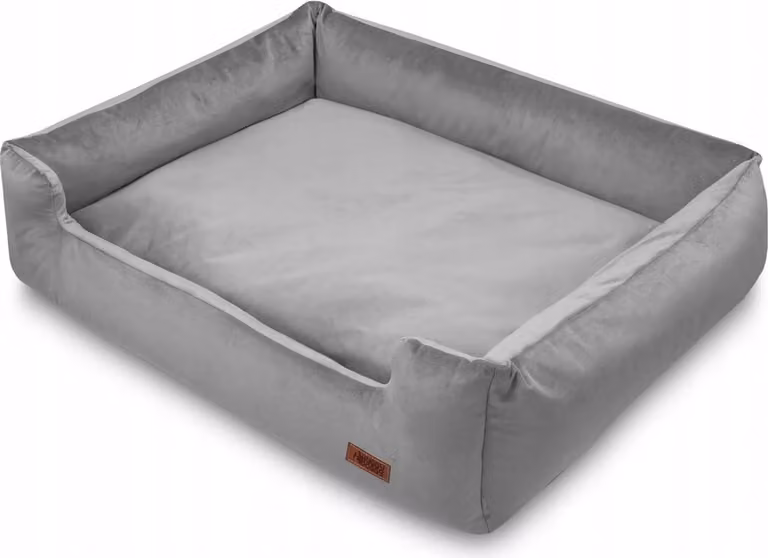 Lettino per cani Classic PREMIUM, grigio, in tessuto, per dormire HUGGY DOGGY XL