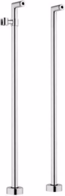 Coppia colonne vasca in ottone cromato