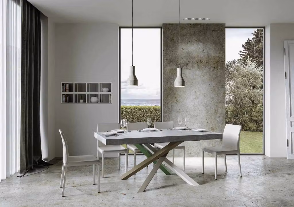 Tavolo da pranzo allungabile Volantis GIORDANOSHOP colore grigio L/P/H: 160-420 x 90 x 77 cm – 2