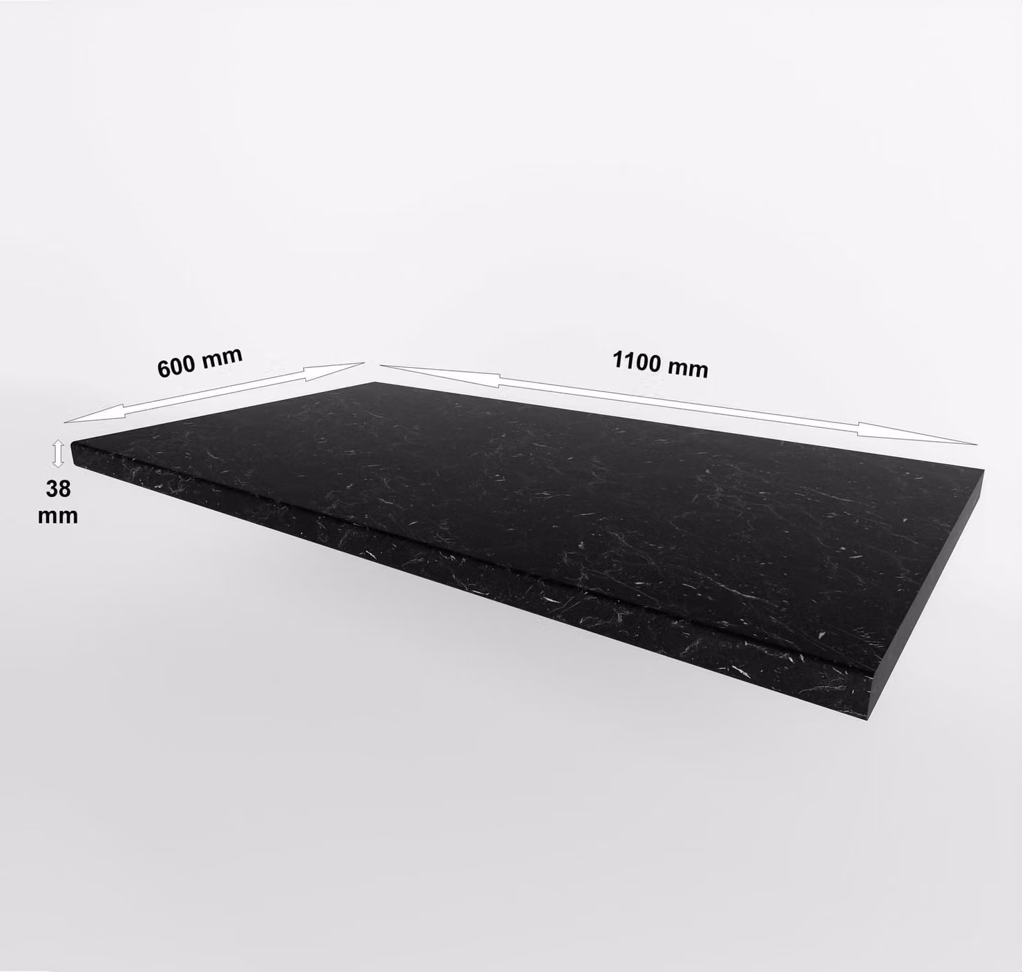 Piano di lavoro 110 cm, 38 mm, marmo ROMA opaco, cucina Siena, Monza, Arona