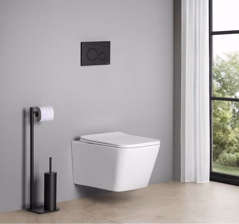 WC sospeso PORTO, senza bordo, 36x52cm, bianco