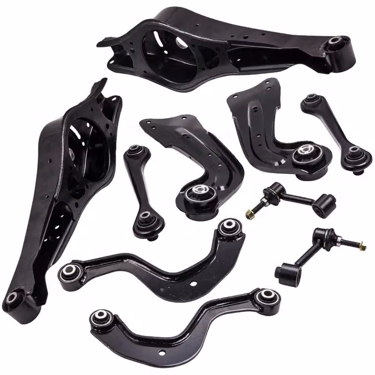 Set di bracci di sospensione, acciaio ad alta resistenza, lunghezza 45 cm, larghezza 15 cm, compatibilità: modelli di auto compatti, prestazioni: progettato per un'elevata durata