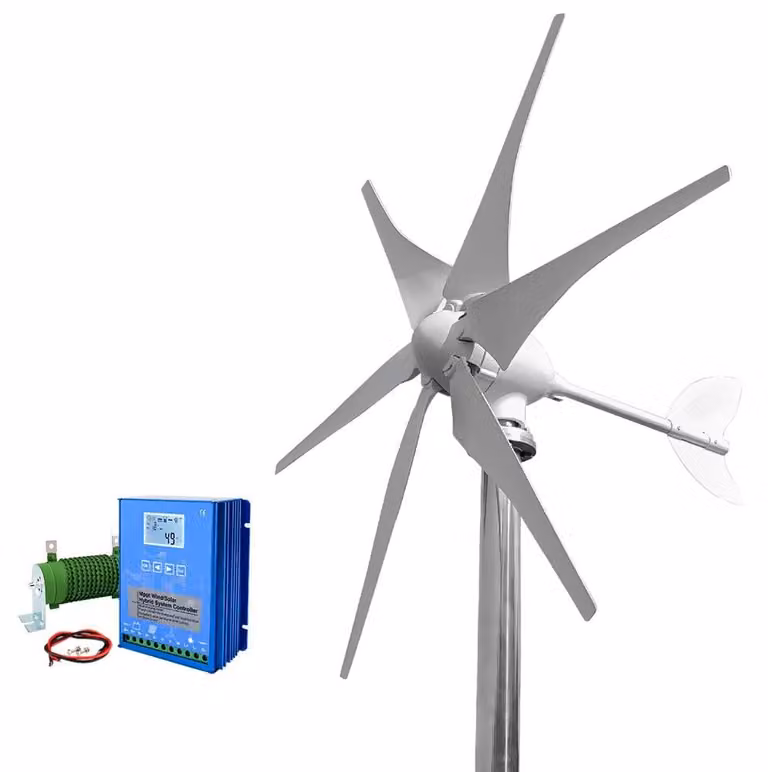 Turbina eolica - Turbina eolica - Generatore eolico - Energia eolica - 5000W - 12V - con controllo ibrido LCD