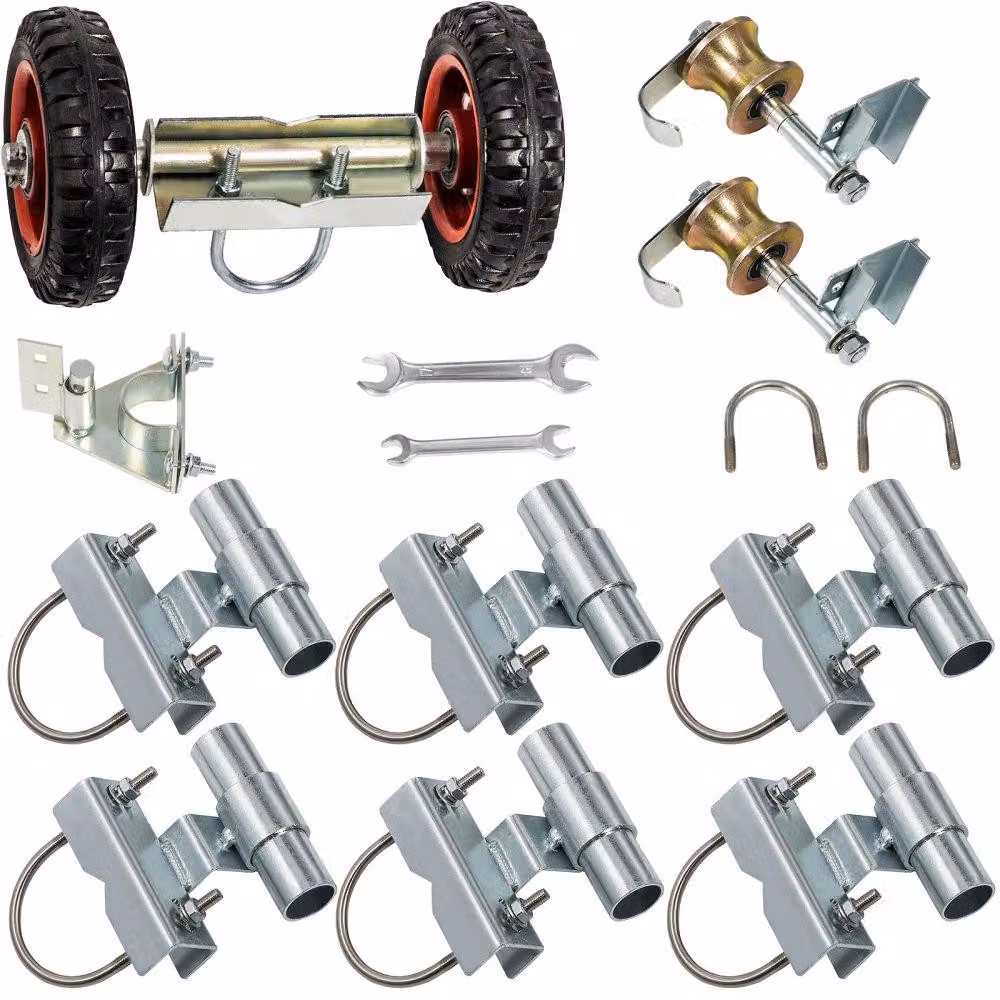 Kit per porte scorrevoli modello 201, acciaio inossidabile, acciaio zincato – Sistema robusto per porte scorrevoli