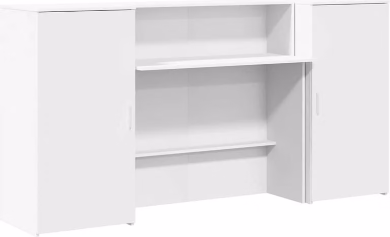 Banco Reception Bianco 200x50x103,5 cm in Legno Multistrato