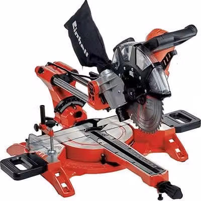 Troncatrice per legno Einhell tcsm 2534 x 1 dual rossa a 230 W con disco da 250 mm