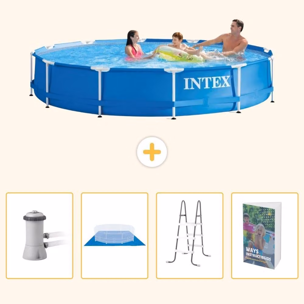 Piscina autoportante rettangolare - 366x76 cm - 5 pezzi - SCB106