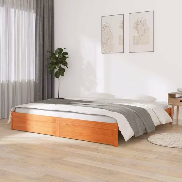 Struttura del letto Marrone cerato 200 x 200 cm 864028