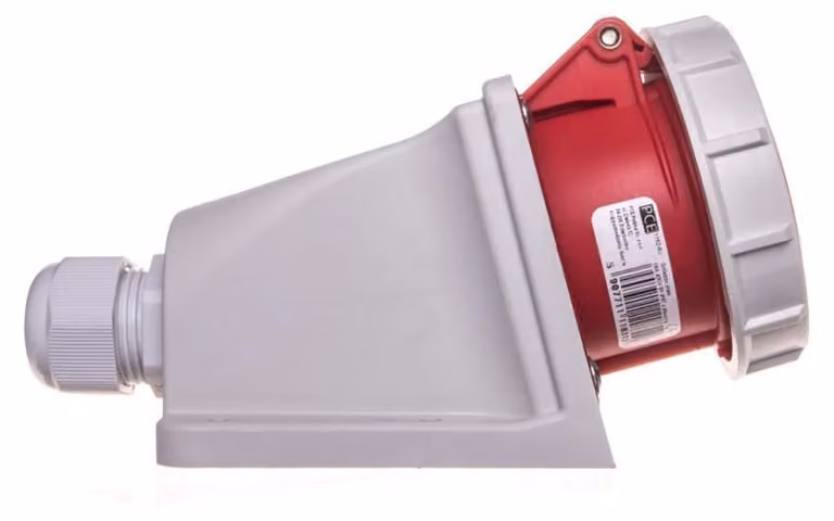 Prese multiple da incasso, 16A, 5 poli, 400V, colore rosso, grado di protezione IP67, modello 1152-6P