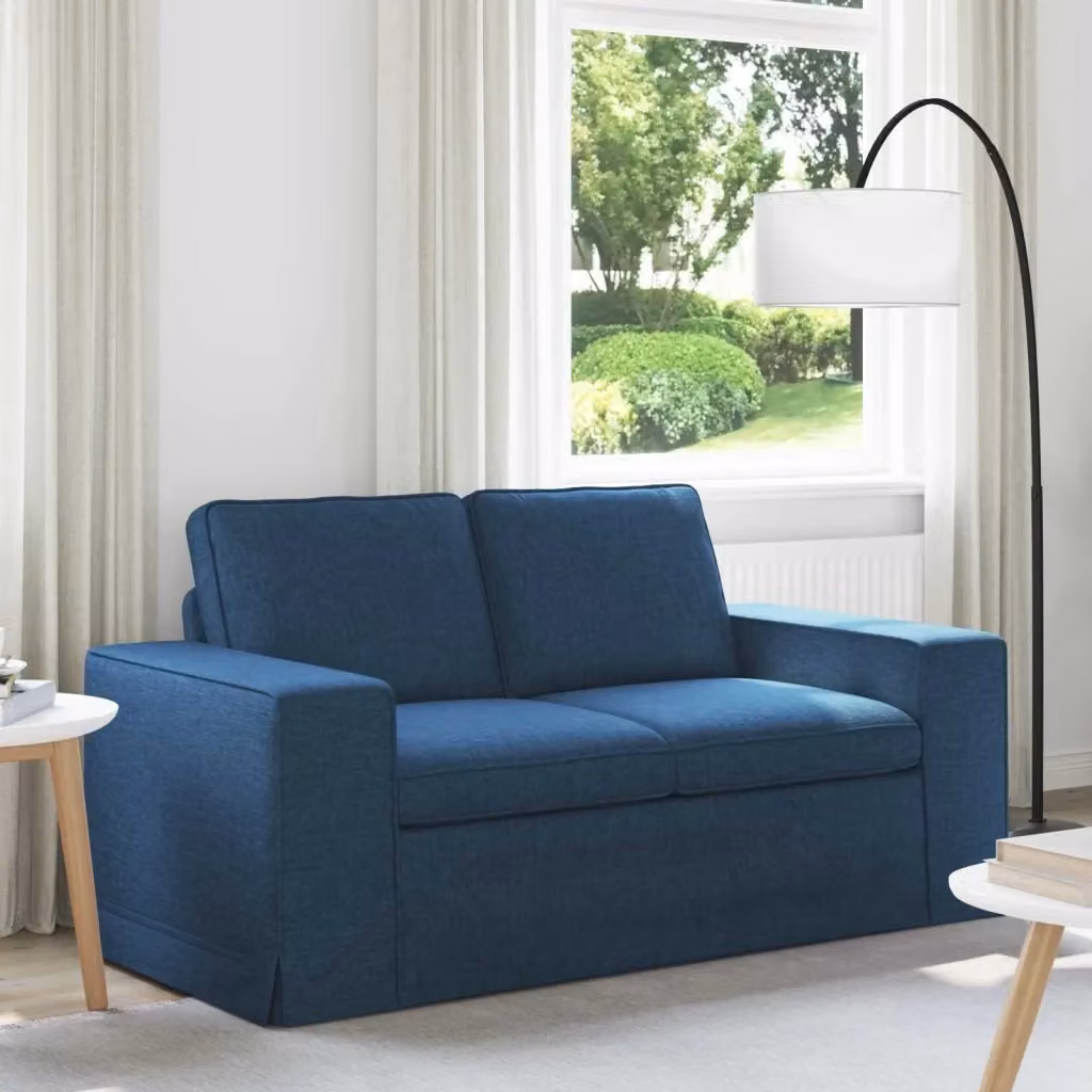 Divano da soggiorno Design In in tessuto blu con struttura in metallo, L: 162 cm, P: 80 cm, H: 82 cm – 2