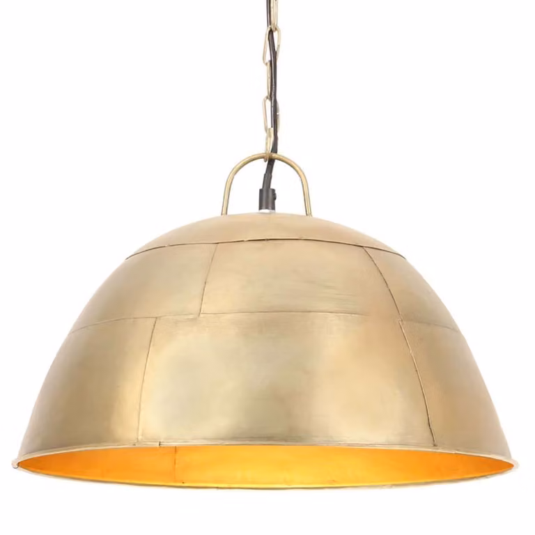 The Living Store Lampada a sospensione in stile industriale vintage 25 W Ottone Rotondo 41 cm E27