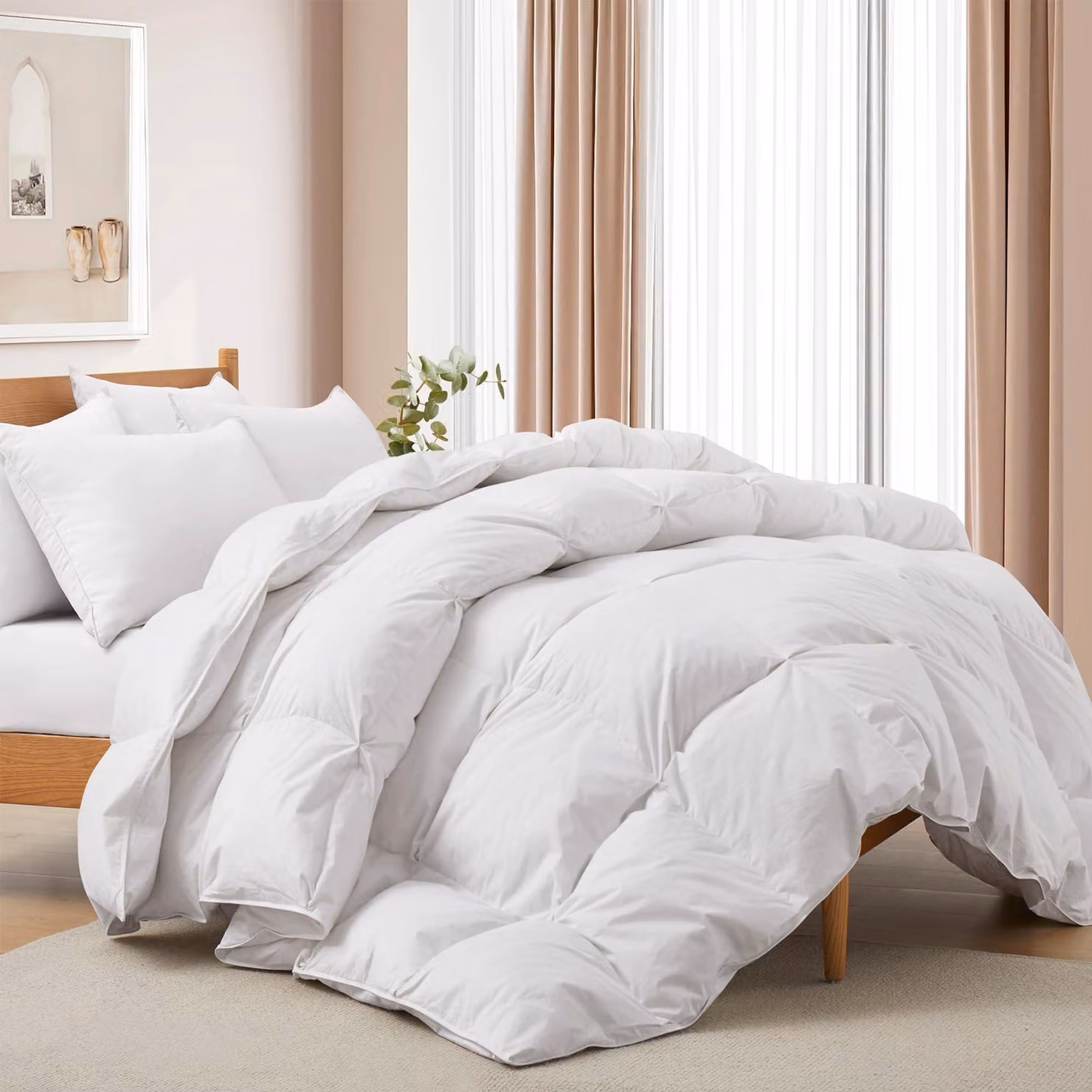Coperta trapuntata 200x220 cm, adatta a tutte le stagioni, imbottitura di 420 g/m², lavabile