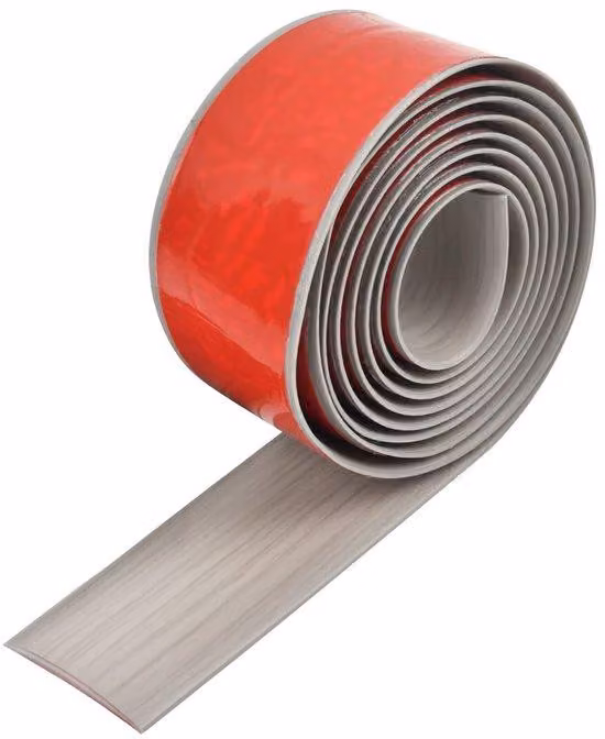 Profilo di copertura autoadesivo, 2 m, grigio, effetto legno, laminato