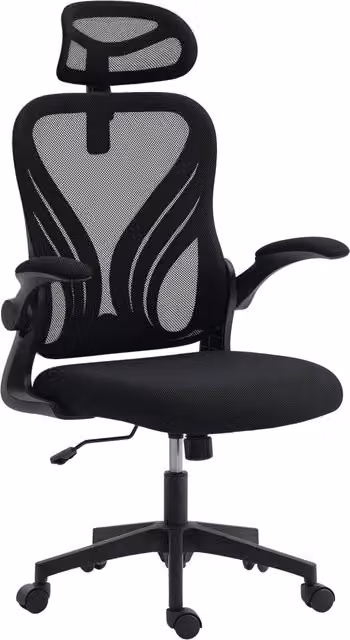 Sedia da Ufficio Ergonomica ¨C Xylo ¨C Schienale Reclinabile, Poggiatesta 2D, Braccioli Ribaltabili, Nero