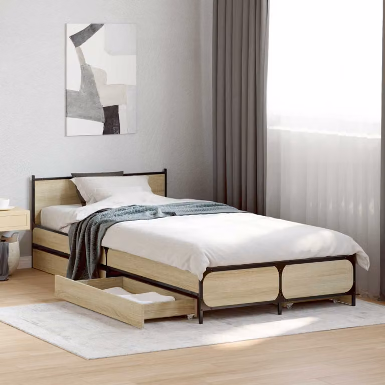 Struttura letto con testata Rovere Sonoma vidaXL L 80 cm x P 200 cm