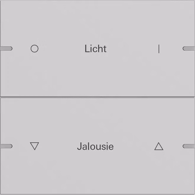 Set di pulsanti a bilanciere Gira 2f con sensori a pressione individuali, 4,95, grigio alluminio (laccato), 5032915