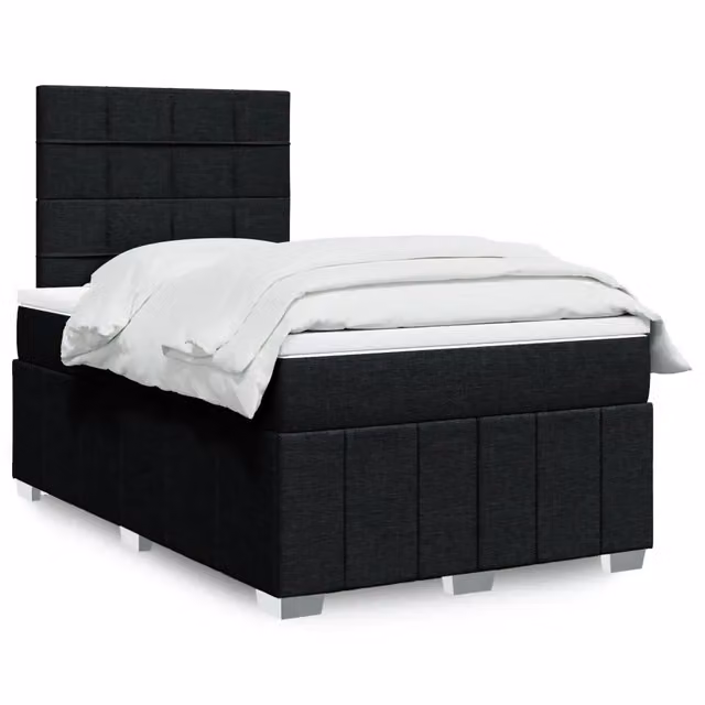Giroletto a Molle con Materasso Nero 120x190 cm in Tessuto 3293909