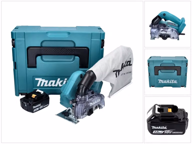 Makita DCC 500 F1J Sega circolare a batteria 125 mm Brushless 18 V + 1x batteria 3,0 Ah + scatola Makpac - senza caricabatterie