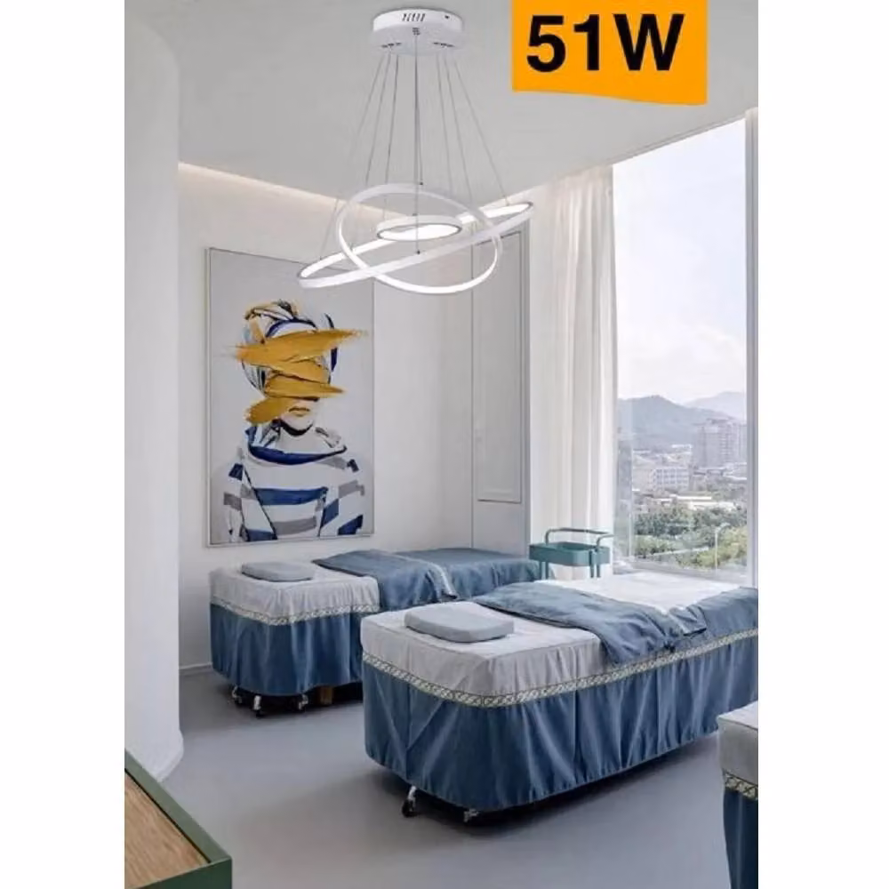 Lampadario a sospensione LED Trade Shop Traesio forma a pianeta bianco con luce regolabile calda e fredda A64 – 2