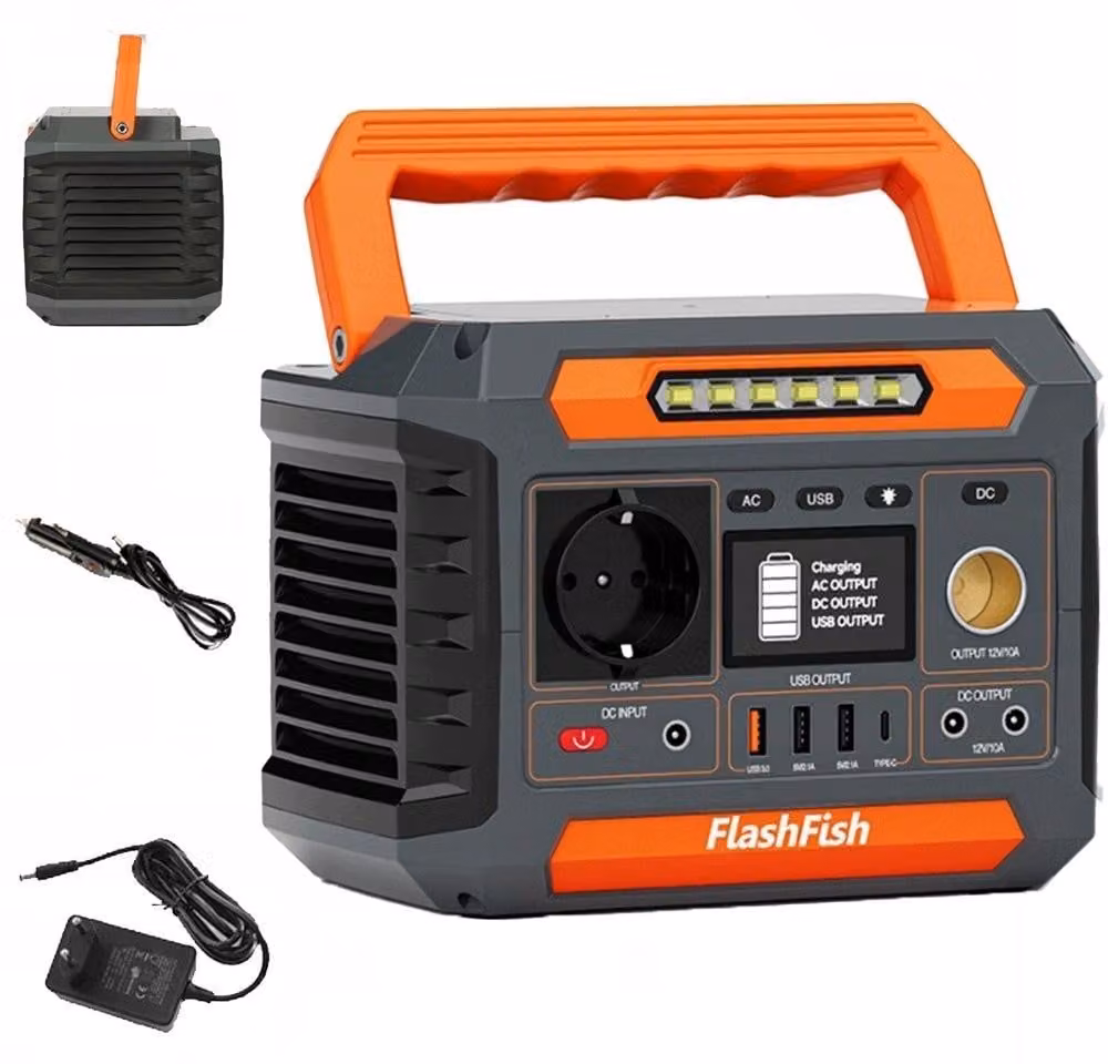 Centralina portatile da 200W con pannello solare da 100W - Capacità di 144Wh