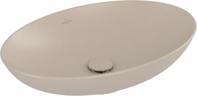 Villeroy & Boch Loop&Friends - Lavabo da appoggio, 620x420 mm, senza sfioratore, CeramicPlus, Almond 4A4801AM