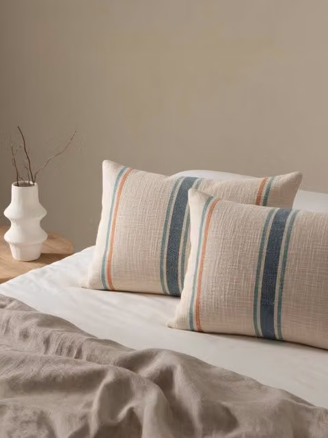 Set di 2 cuscini rettangolari Neil in cotone color menta Kenay Home