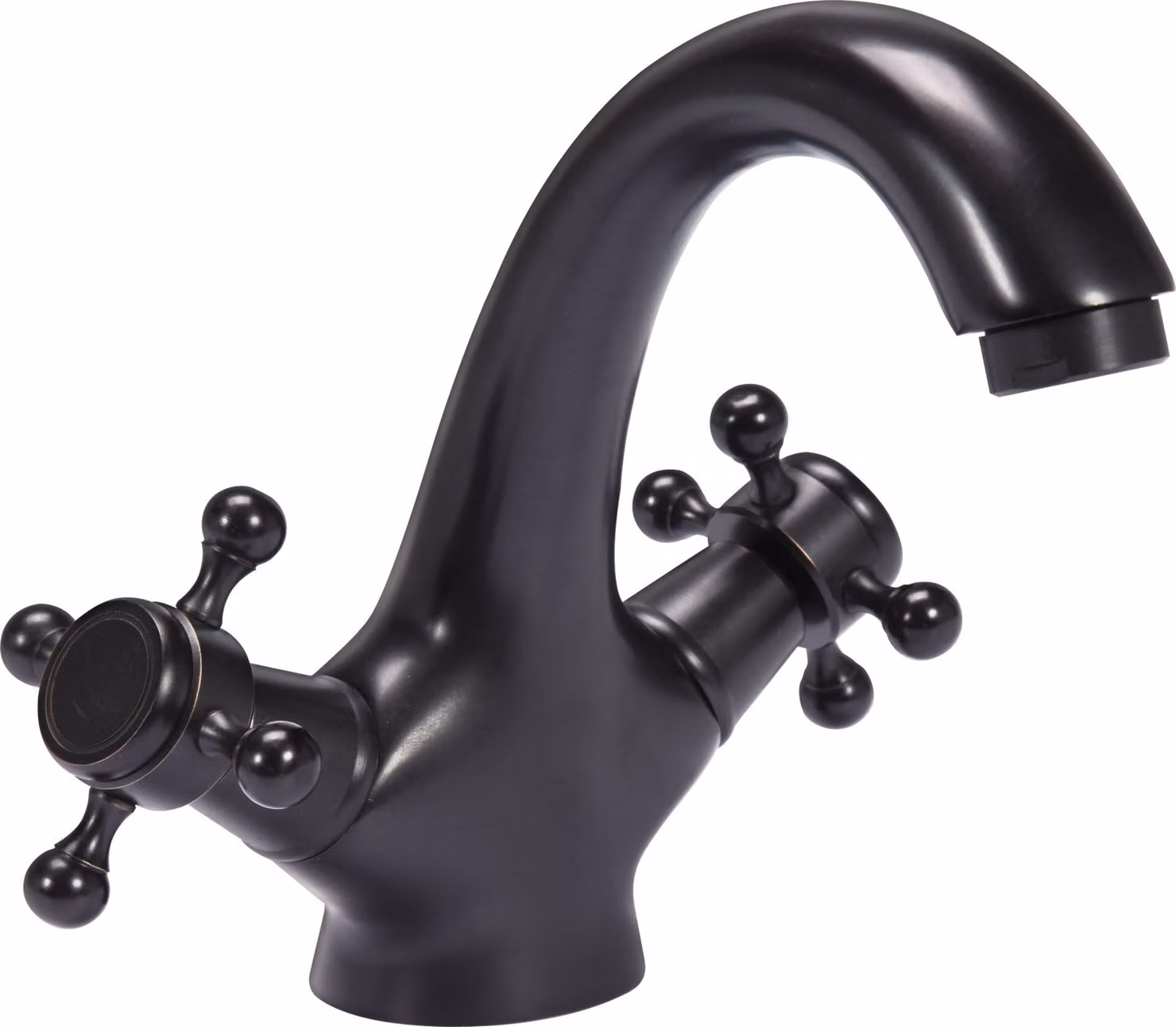 Miscelatore per lavabo RETRO NERO, rubinetto vintage, miscelatore