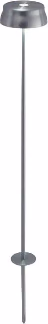 Lampada da terra smart Zafferano Sister Light con picchetto, ricaricabile, Wi-Fi e dimmerabile, colore verde e argento