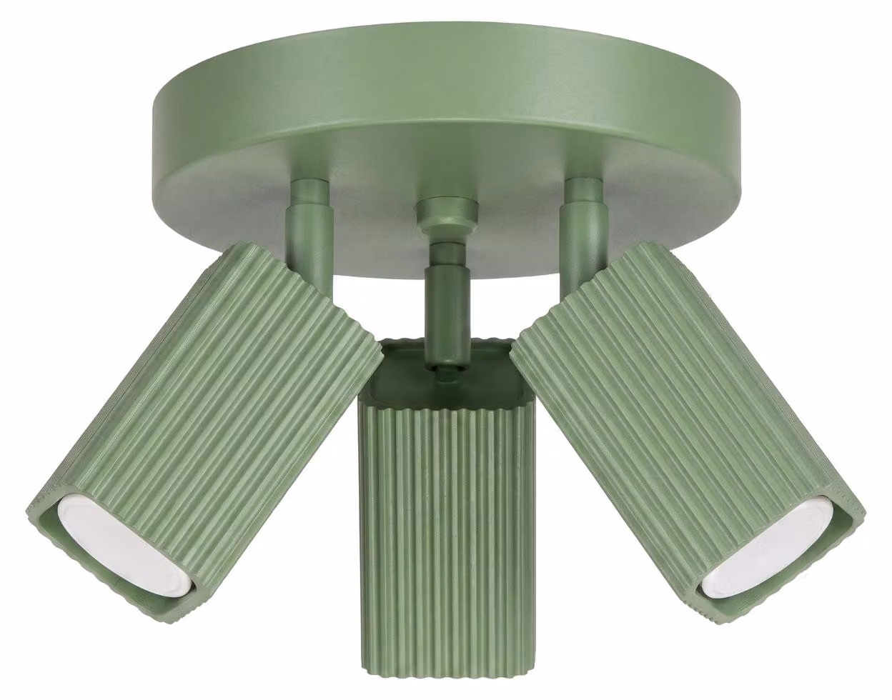 Plafoniera RAYO 3P verde salvia 3xGU10 10W alluminio 18x20x20cm Sollux Lighting