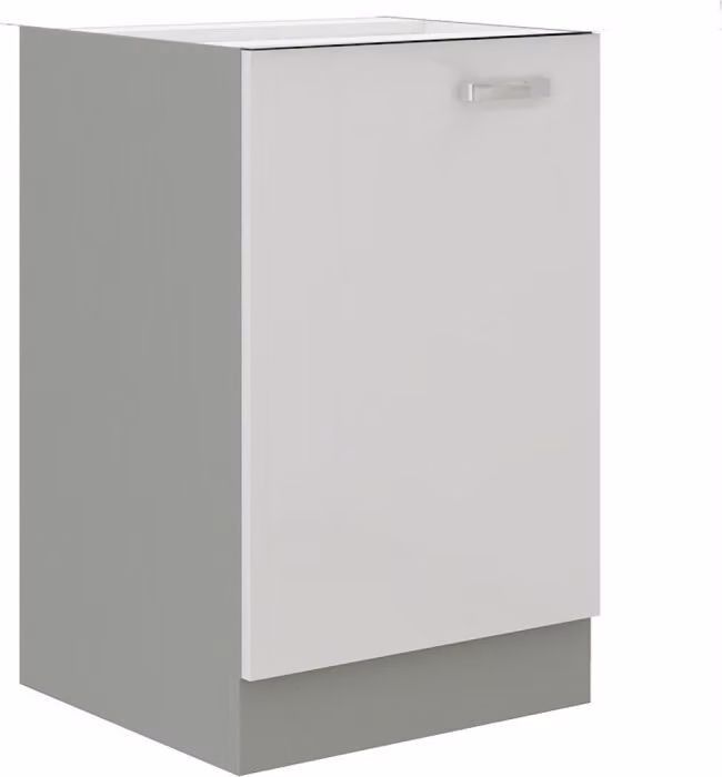 Armadietto inferiore ad anta singola ULLERIKE - larghezza 40 cm, bianco / grigio