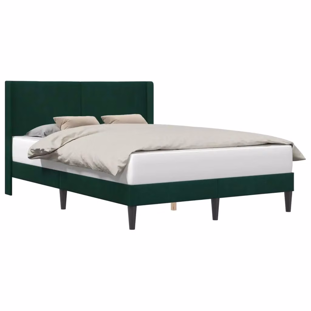 Struttura del letto con giroletto in velluto verde DESIGN IN L/P/H: 120 x 200 x 96 cm – 2