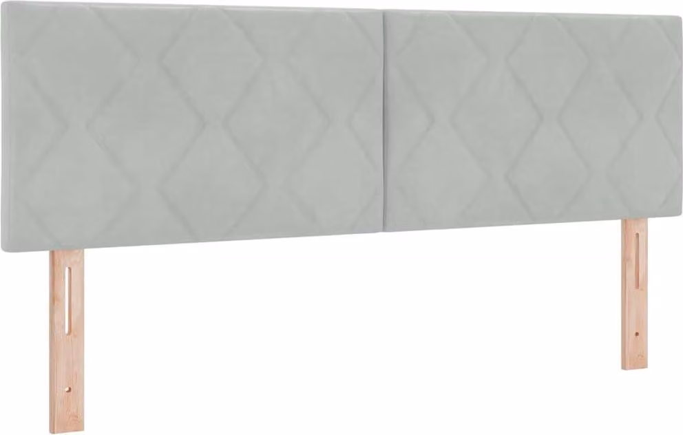 Testiera Grigio chiaro 144 cm Velluto