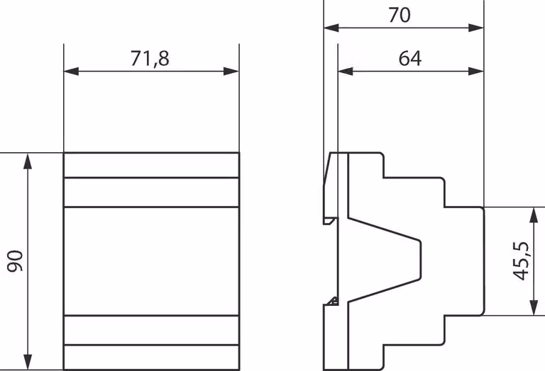 Theben JME 4 T Modulo di espansione per attuatore cieco a 4 pieghe KNX, modulo base serie MIX2