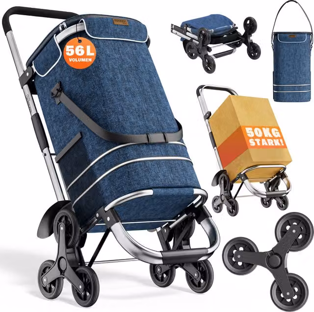 Carrellino della spesa 2in1 Monzana Blu