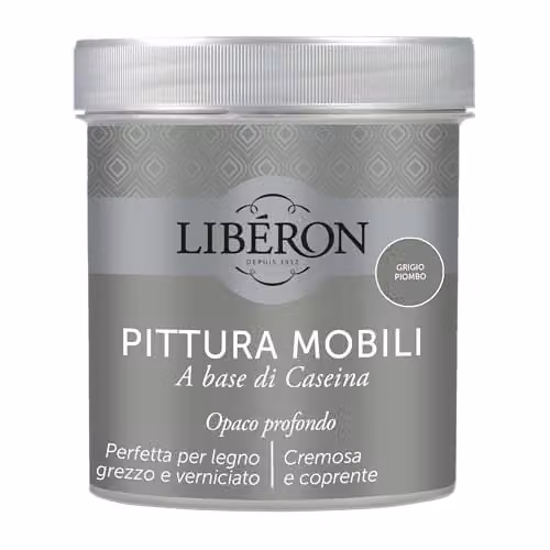 Libéron Pittura Mobili a base di Caseina Grigio Piombo 0,5L