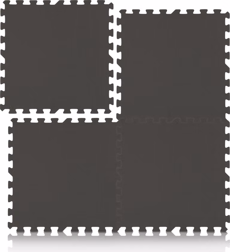 Tappetino protettivo per pavimenti 50x50 cm, confezione da 8 pezzi, antracite, 2 m² di superficie con sistema a incastro, antiscivolo, per piscina, piscina per bambini, palestra e lavatrice