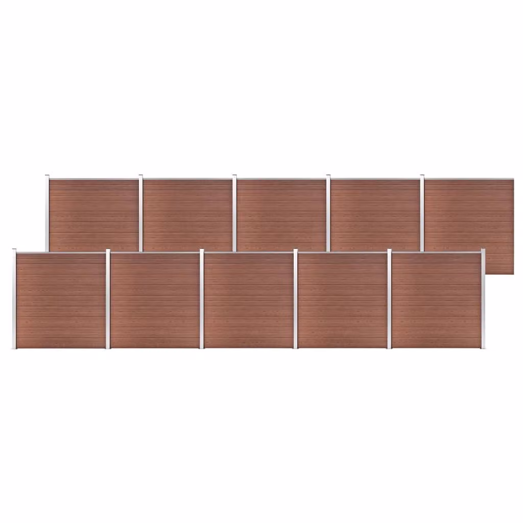 Maison Exclusive - Recinzione da giardino in WPC 1737 x 186 cm, marrone