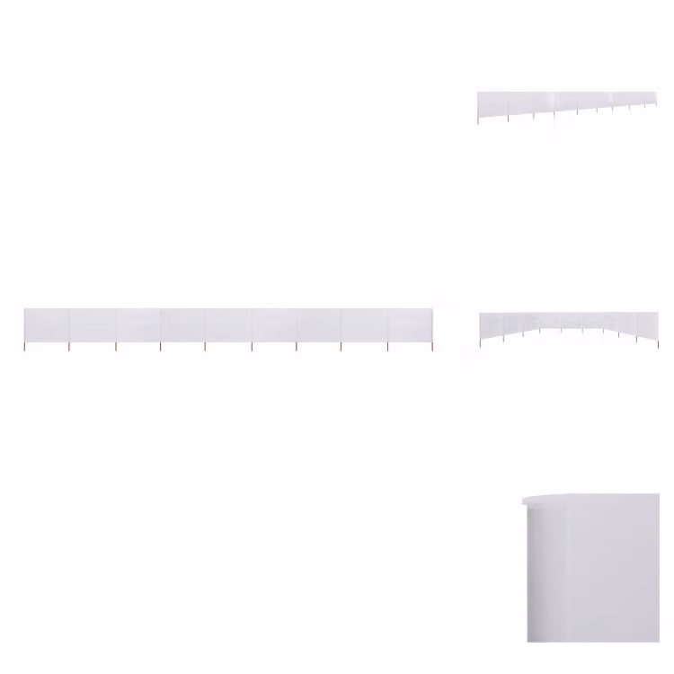 vidaXL 9 pezzi di tessuto frangivento 1200 x 160 cm bianco sabbia - Ombrelloni e parasole