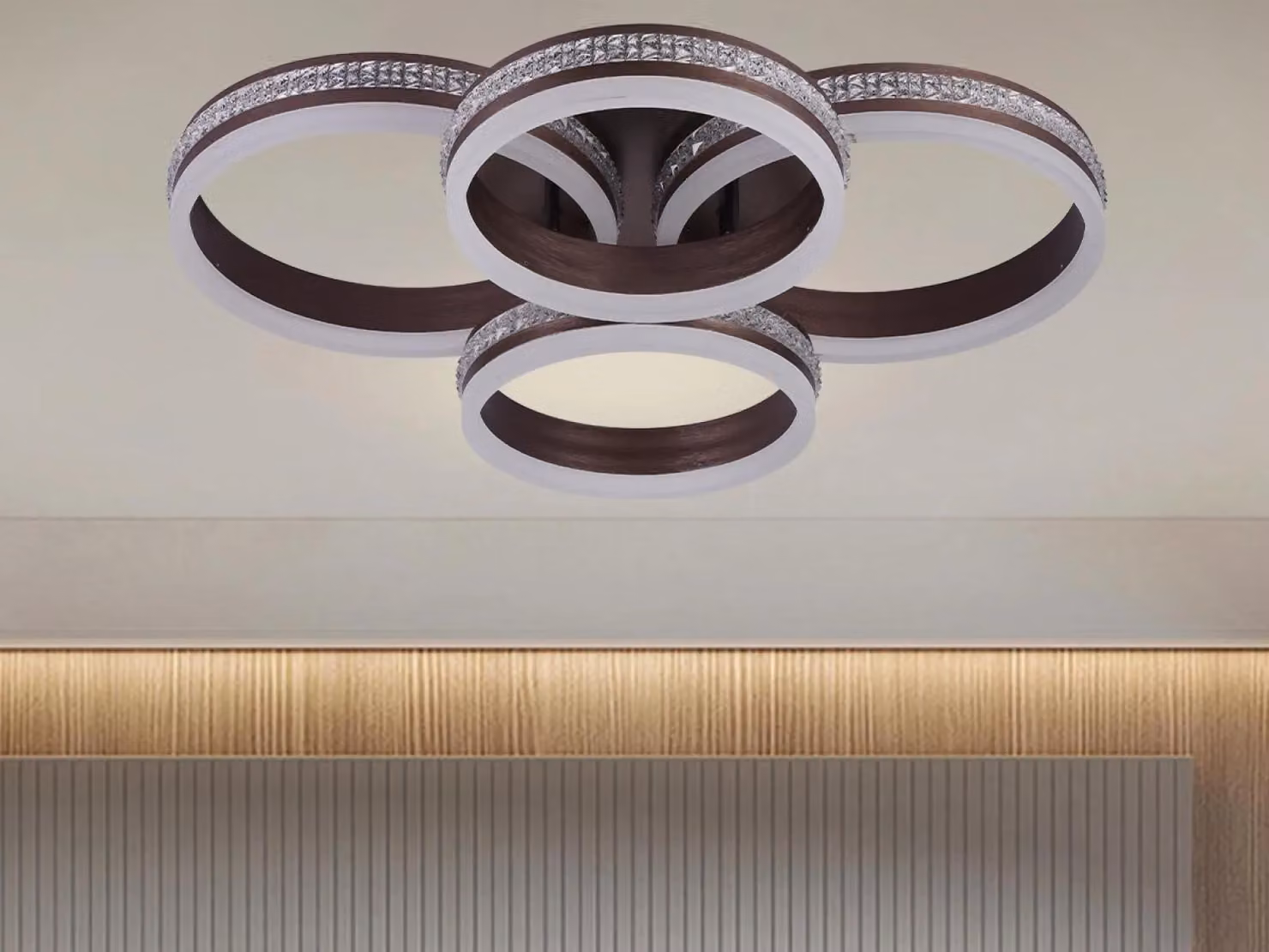 Lampada a soffitto a LED con telecomando, 150W - J3354/BR