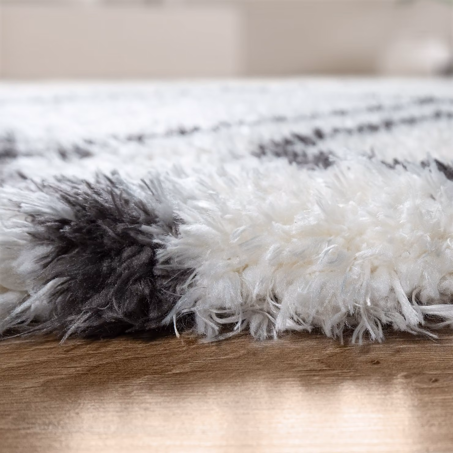 Tappeto a pelo alto Mahara beige in fibre sintetiche L: 60 cm, P: 90 cm – 3