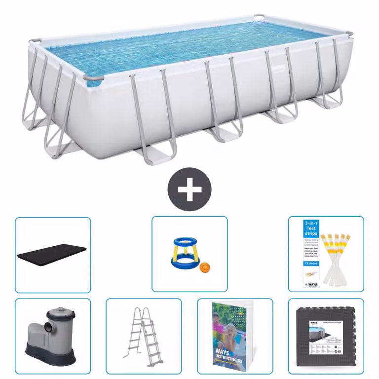 Bestway Power Steel, piscina rettangolare - 549x274x122 cm - 6 pezzi, modello S525